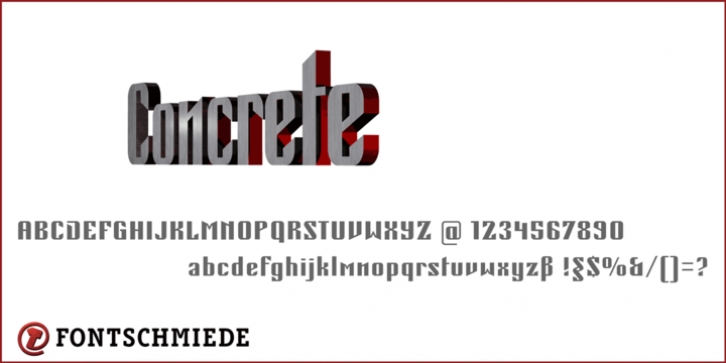 Concrete font preview