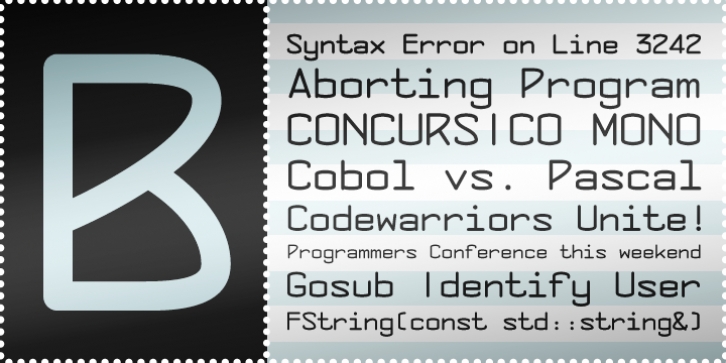 Concursico Mono BTN font preview