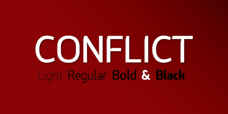 Conflict font preview