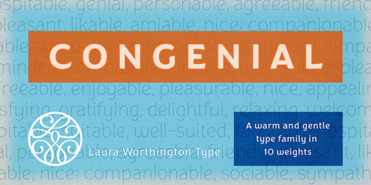 Congenial font preview