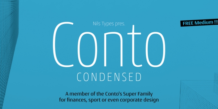 Conto Condensed font preview