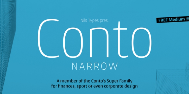 Conto Narrow font preview