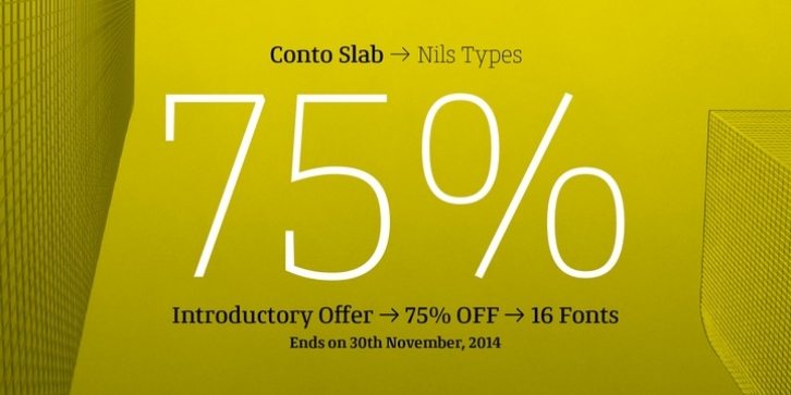 Conto Slab font preview