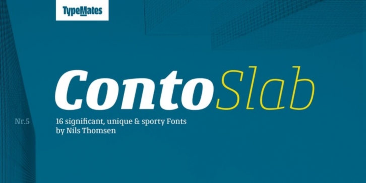 Conto Slab font preview