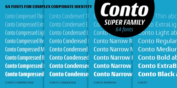 Conto font preview