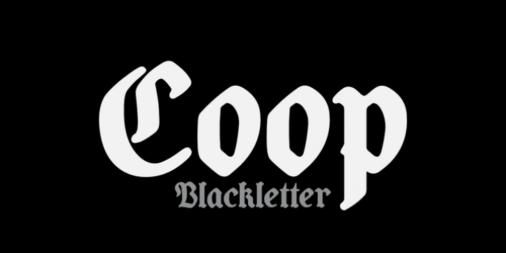 Coop Blackletter font preview