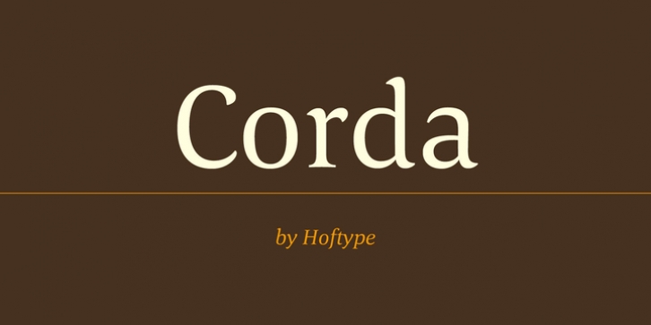 Corda font preview