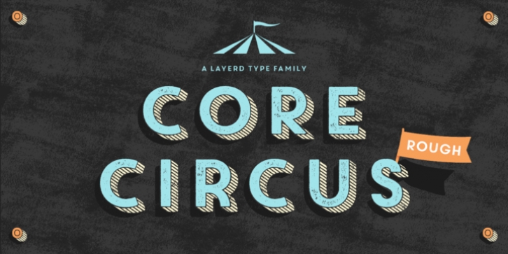 Core Circus Rough font preview