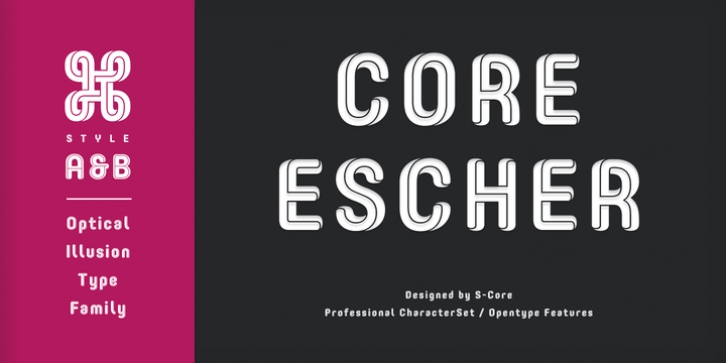 Core Escher font preview
