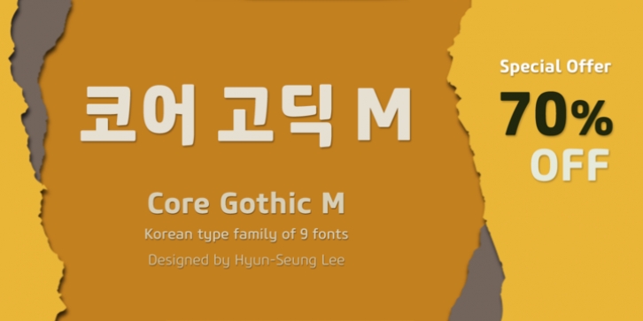 Core Gothic M font preview