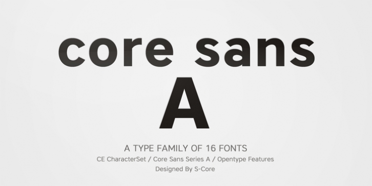 Core Sans A font preview