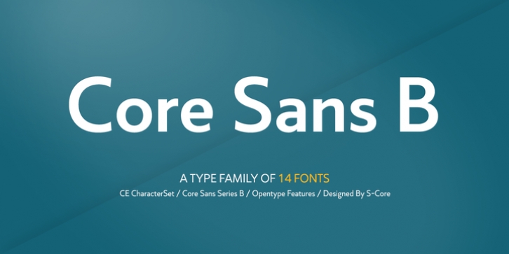 Core Sans B font preview