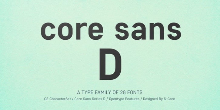 Core Sans D font preview