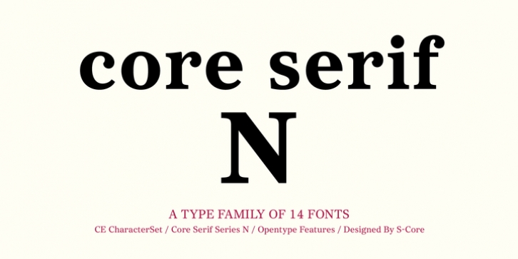 Core Serif N font preview