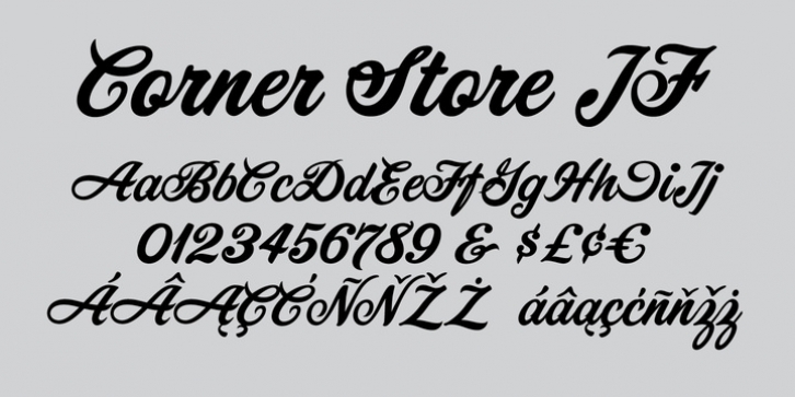 Corner Store JF font preview