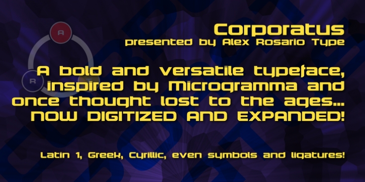 Corporatus font preview