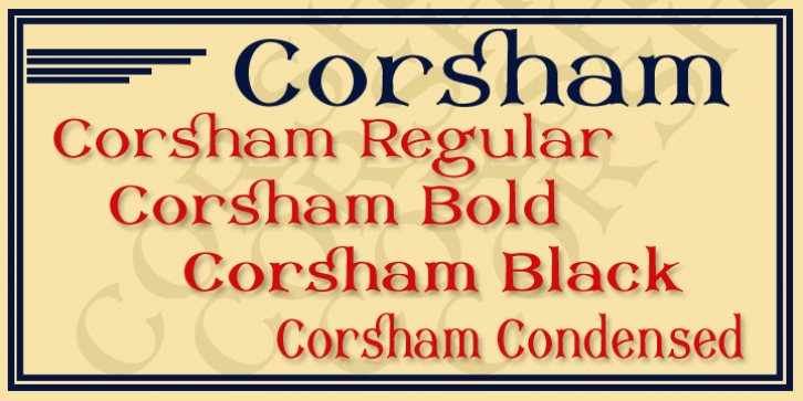 Corsham font preview