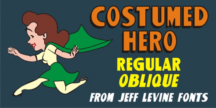 Costumed Hero JNL font preview