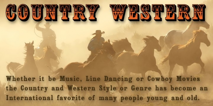 Country Western font preview