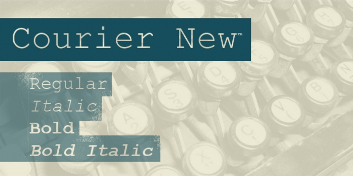 Courier New font preview