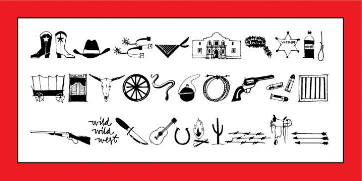 Cowboy Doodles font preview