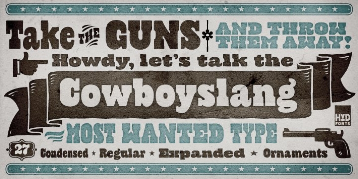 Cowboyslang font preview