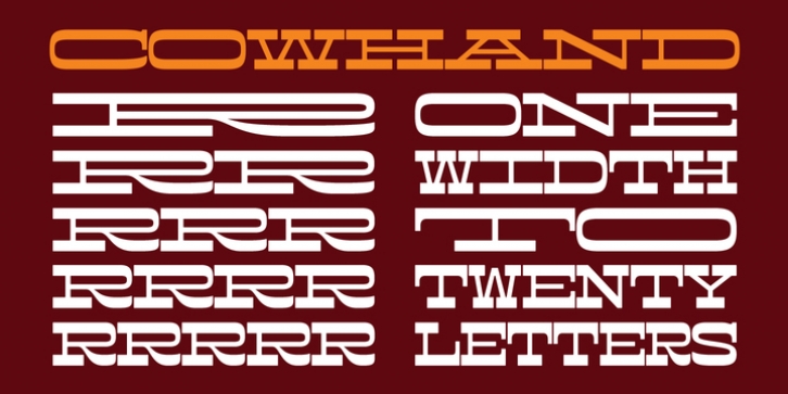 Cowhand font preview