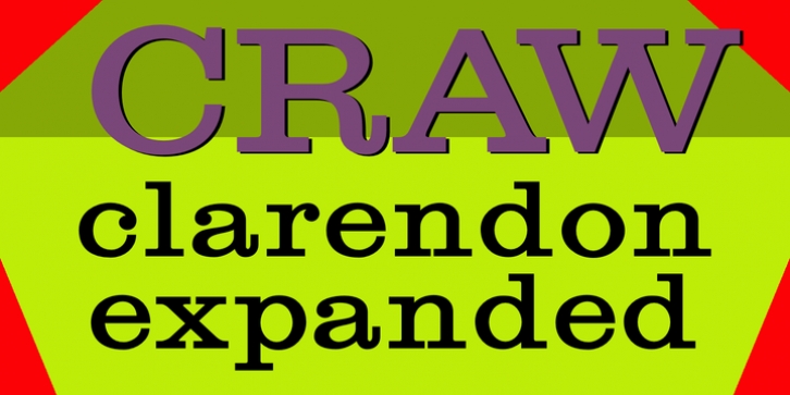 Craw Clarendon Expanded font preview