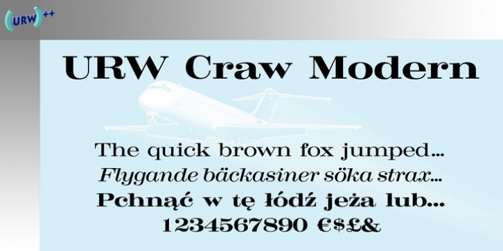 Craw Modern font preview