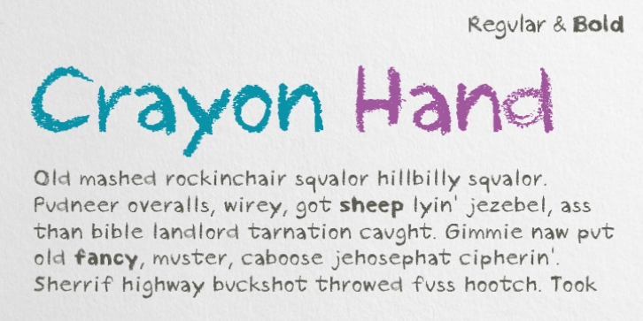 Crayon Hand font preview