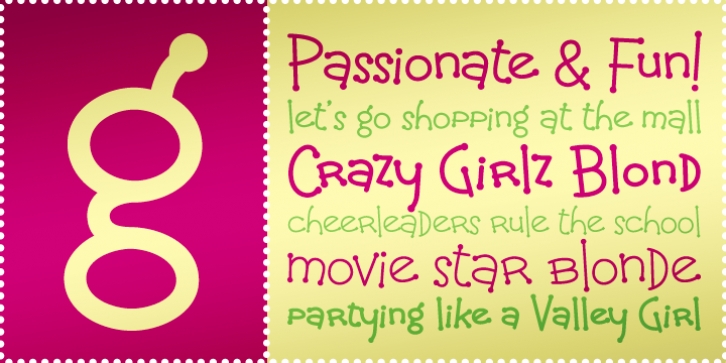 Crazy Girlz Blond BTN font preview