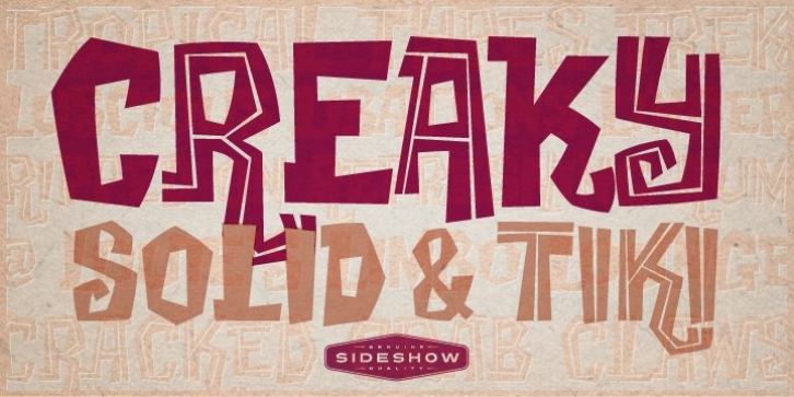 Creaky Tiki font preview