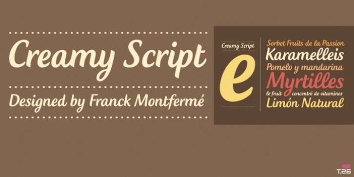 Creamy Script font preview