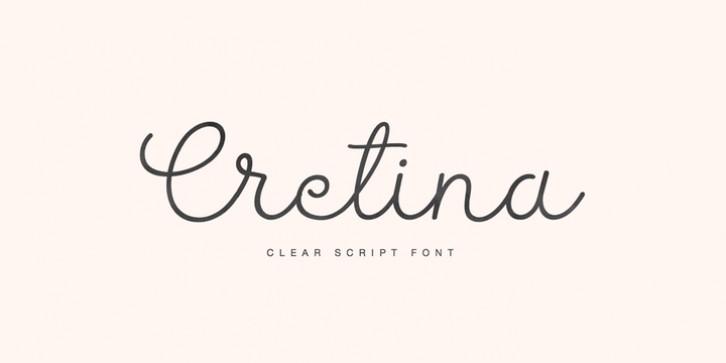 Cretina font preview