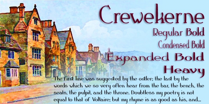 Crewekerne font preview