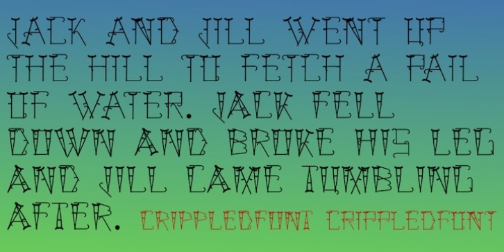 Crippled Font font preview