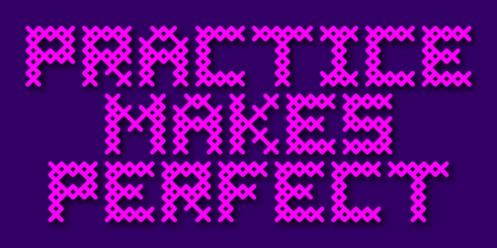 Cross Stitch Coarse font preview