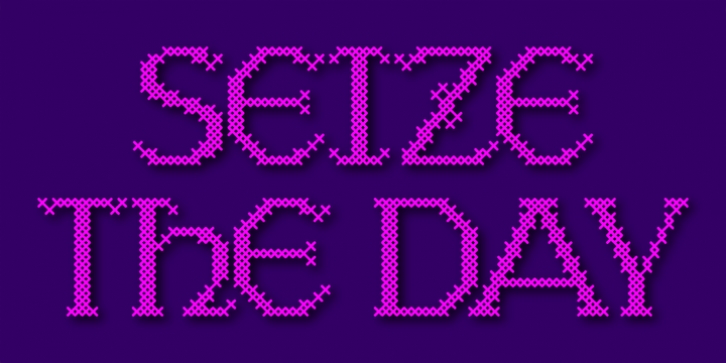 Cross Stitch Discreet font preview