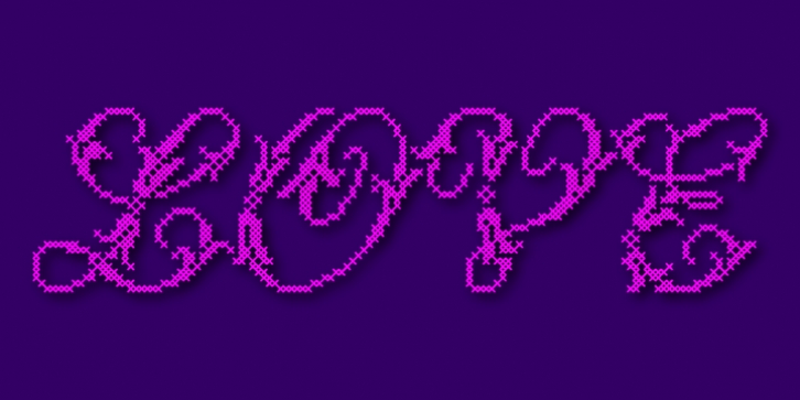 Cross Stitch Majestic font preview