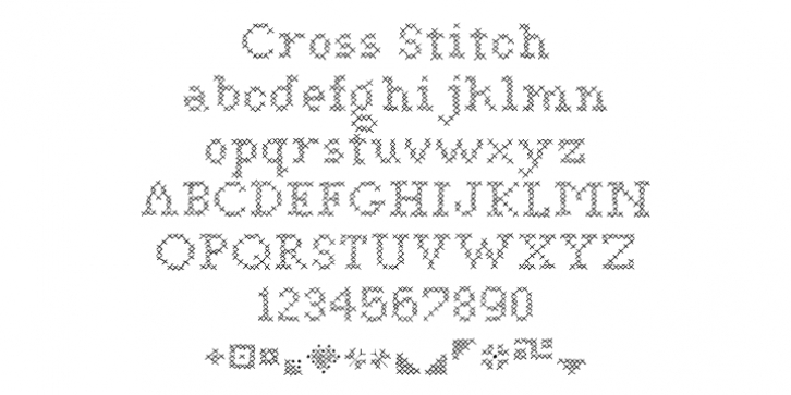 Cross Stitch font preview
