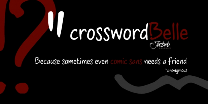 crosswordBelle font preview