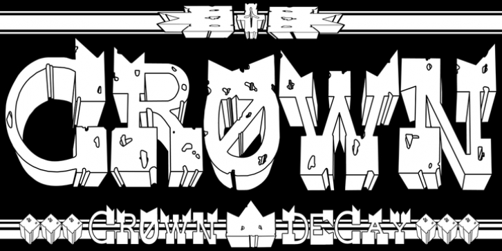 Crown Decay 3D font preview