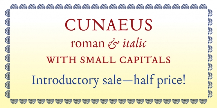 Cunaeus font preview