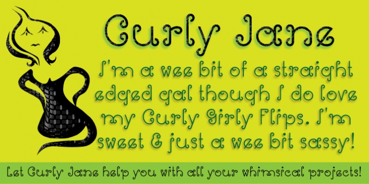 Curly Jane font preview