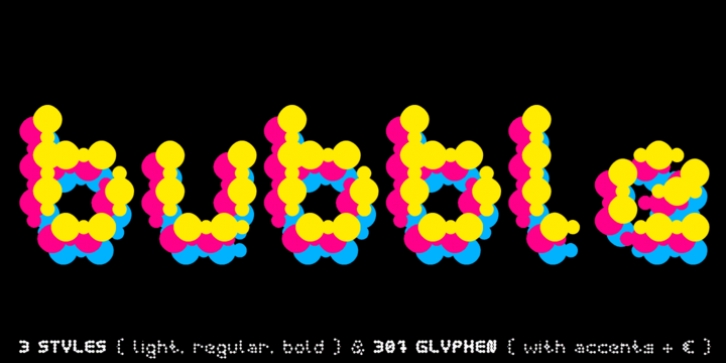 Curly Lava Bubble font preview