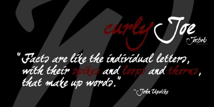 curlyJoe font preview