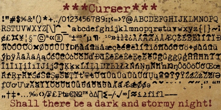 Curser font preview