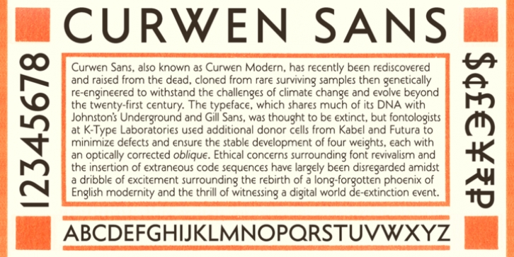 Curwen Sans font preview