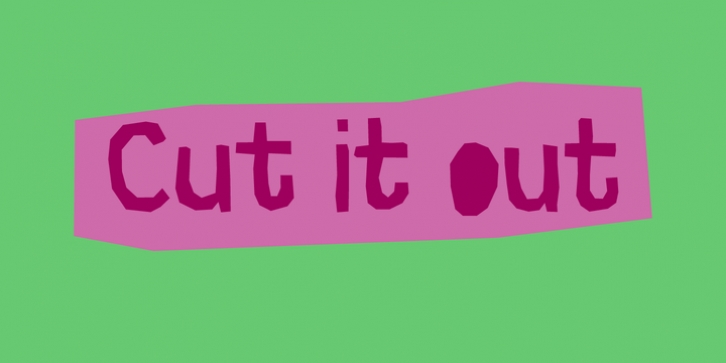 Cut It Out font preview