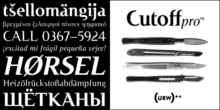 Cutoff Pro font preview